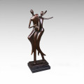 Abstrakte Statue Liebhaber Dancr Bronze Skulptur Tpy-049